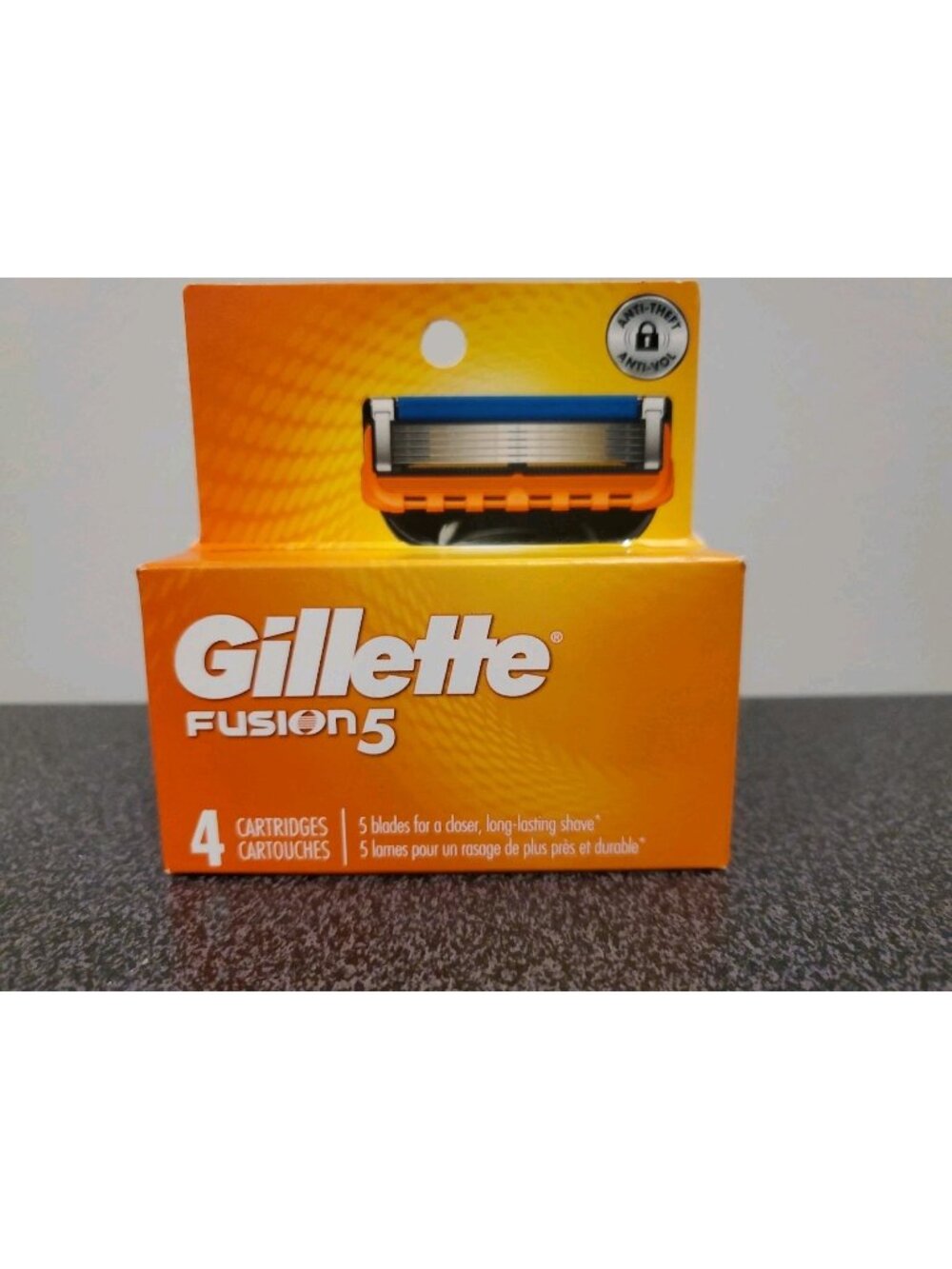 Gillette Fusion5 Mens' Razor Blade Refills, Pack of 4 Cartridges